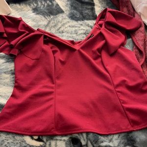 Burgundy blouse